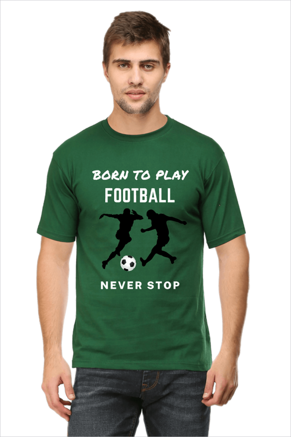 Born-to-Play-Football_Bottle-Green-Tshirt