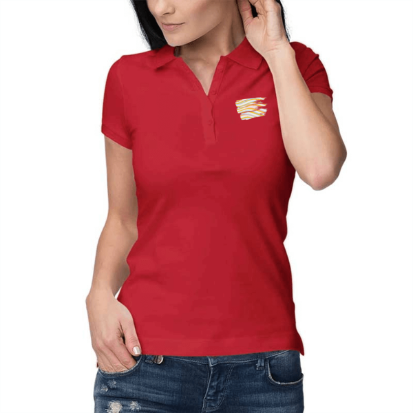 Abstract-on-Women-Polo_Red