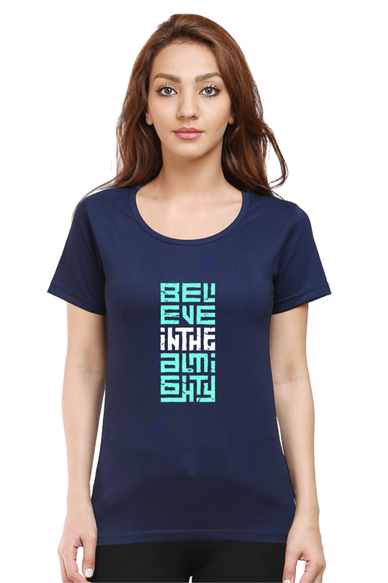 Believe-In-Almighty_Womens-Navy-Blue-Tshirt