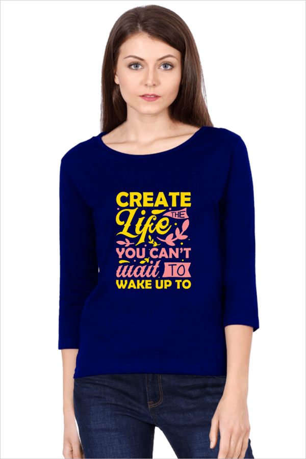Create The Life_Womens_Stratto-Blue_Tshirt