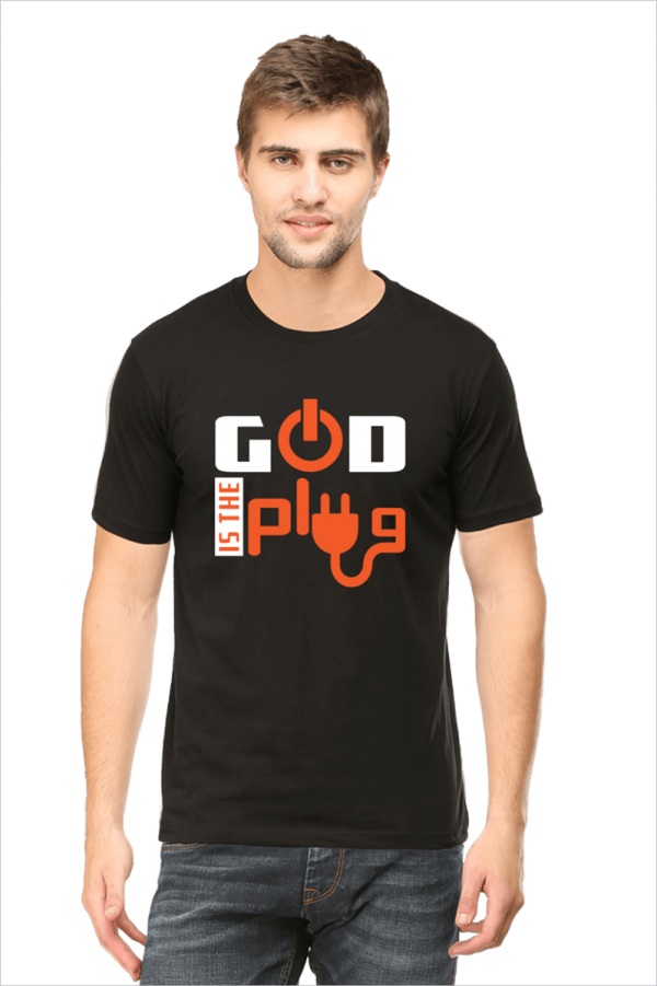 God Is The Plug_Black_Tshirt