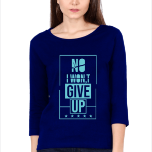 I-Wont-Give-Up_Women_Stratto-Blue-Tshirt