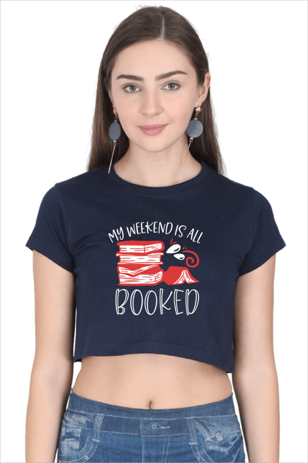 My Weekend is Booked_Womens_Navy-Blue_Tshirt