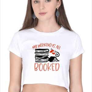 My Weekend is Booked_Womens_White_Tshirt
