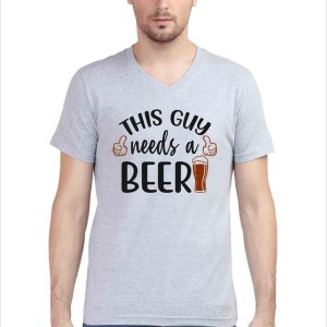 Needs Beer_Grey-Melange_Tshirt