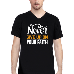Never Give Up_Black_Tshirt