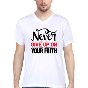 Never Give Up_White_Tshirt