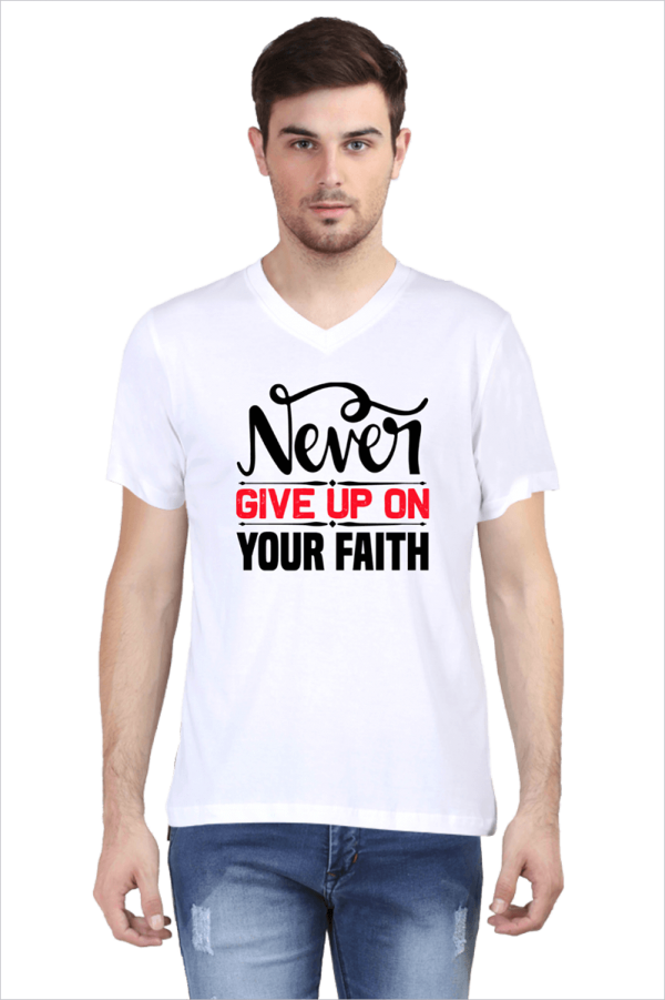 Never Give Up_White_Tshirt